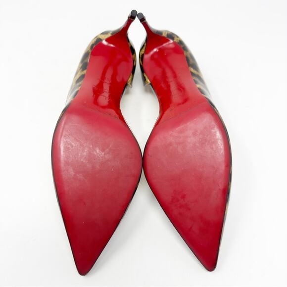 Christian Louboutin Iriza Patent Leopard Heels - Picture 7 of 15